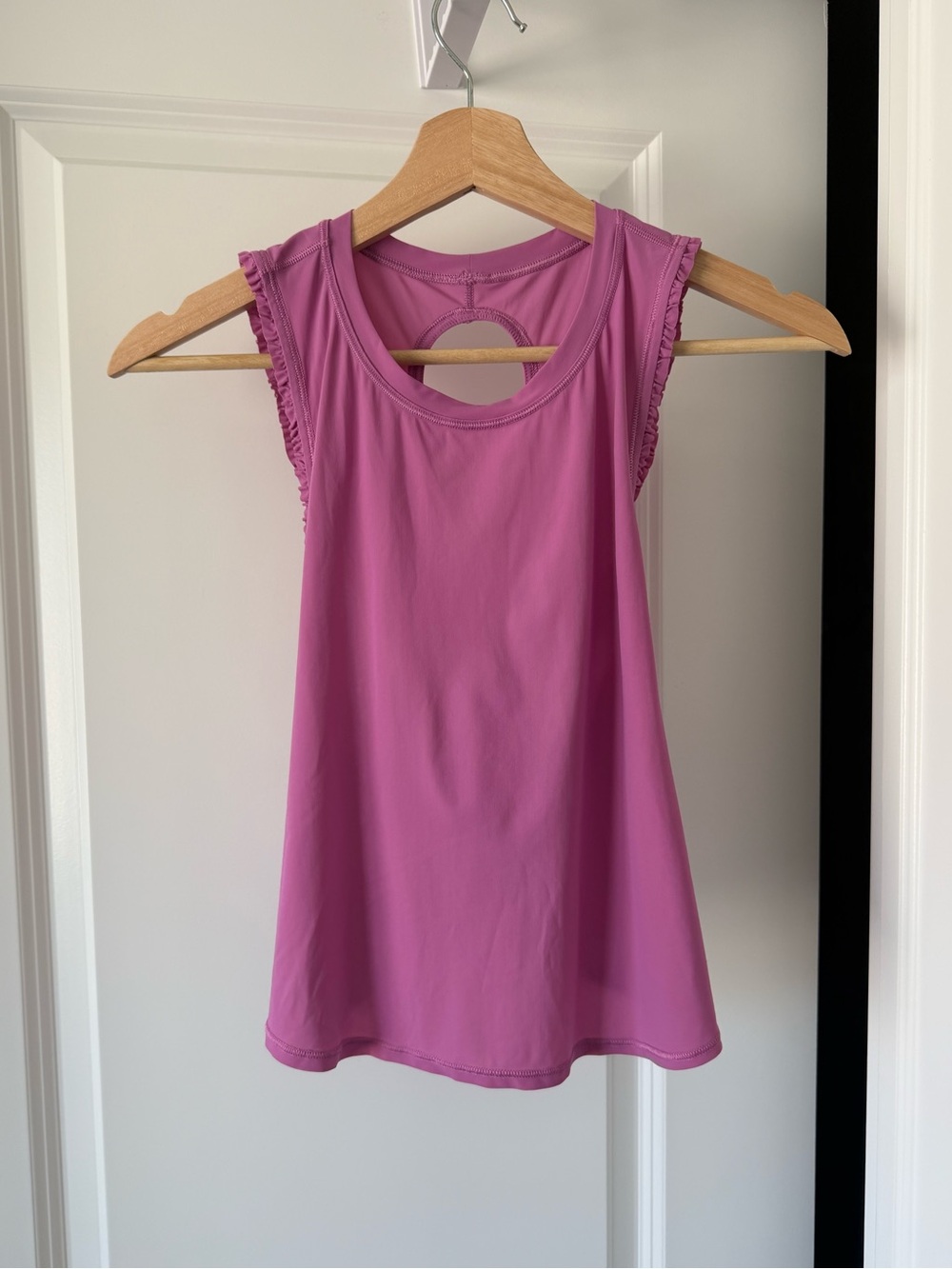 lululemon athletica Sleeveless Ruffle-Trim Tank Top - Magenta